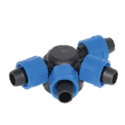 Distribuitor FI 1'' banda/tub picurare 16mm cu piulita 2 sau 4 cai