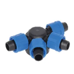 Distribuitor FI 1'' banda/tub picurare 16mm cu piulita 2 sau 4 cai