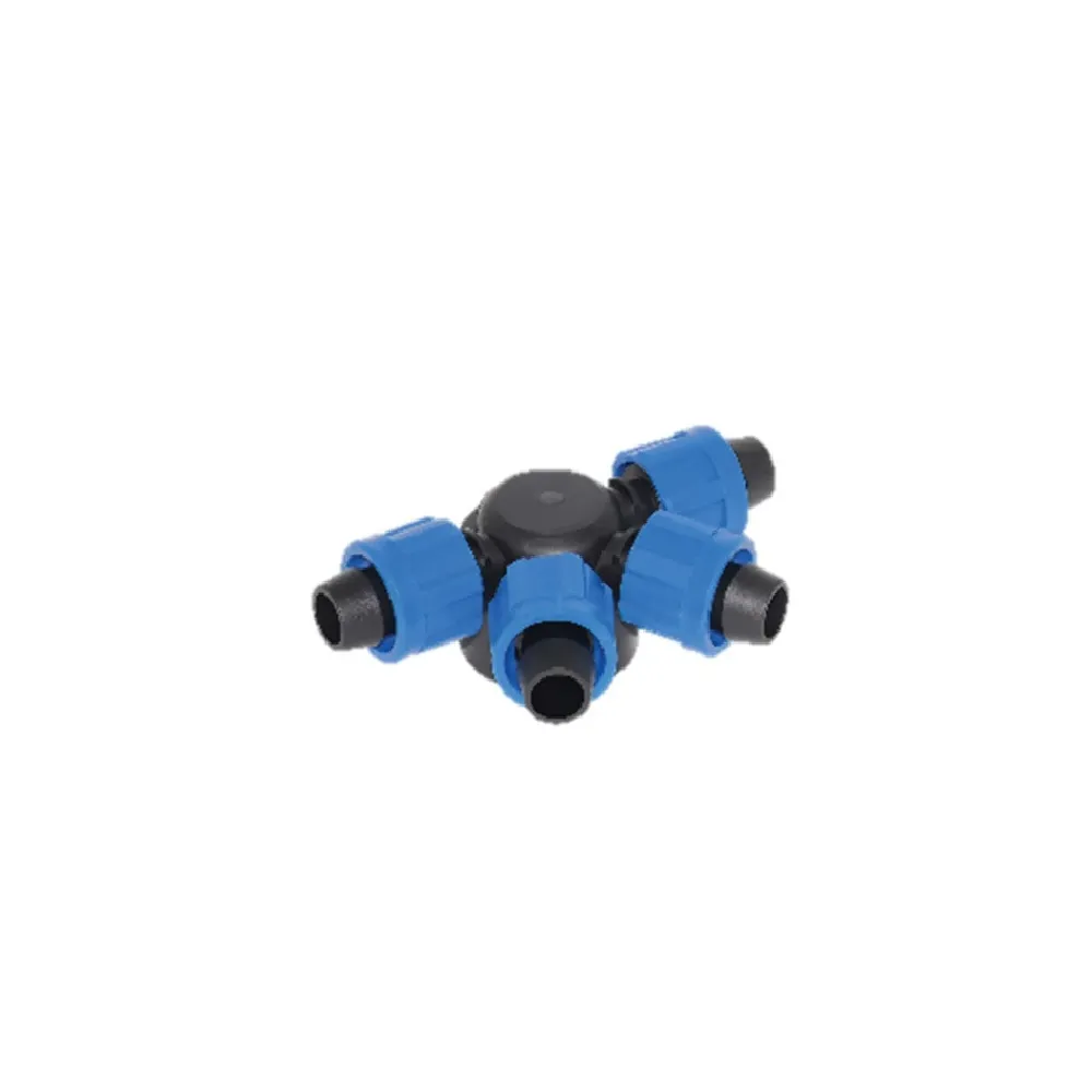 Distribuitor FI 1'' banda/tub picurare 16mm cu piulita 2 sau 4 cai