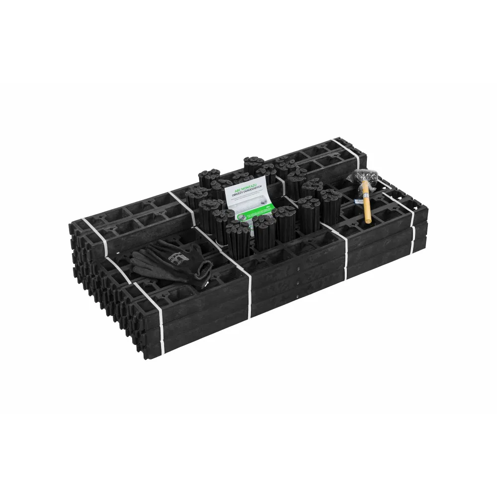 Pachet Bordura 45mm 32m cu140 cuie, foarfeca, ciocan si manusi cadou