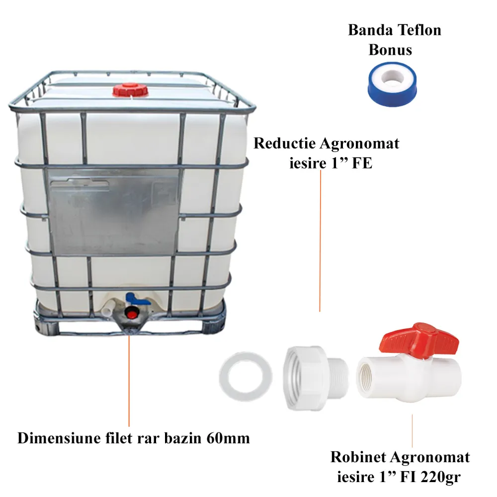 ADAPTOR / REDUCTIE BUTOI IBC 60MM MULTIPLE IESIRI