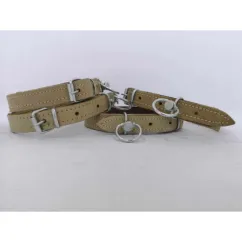 Zgarda, curea pentru catel din piele dubla 2.5CM x 60CM