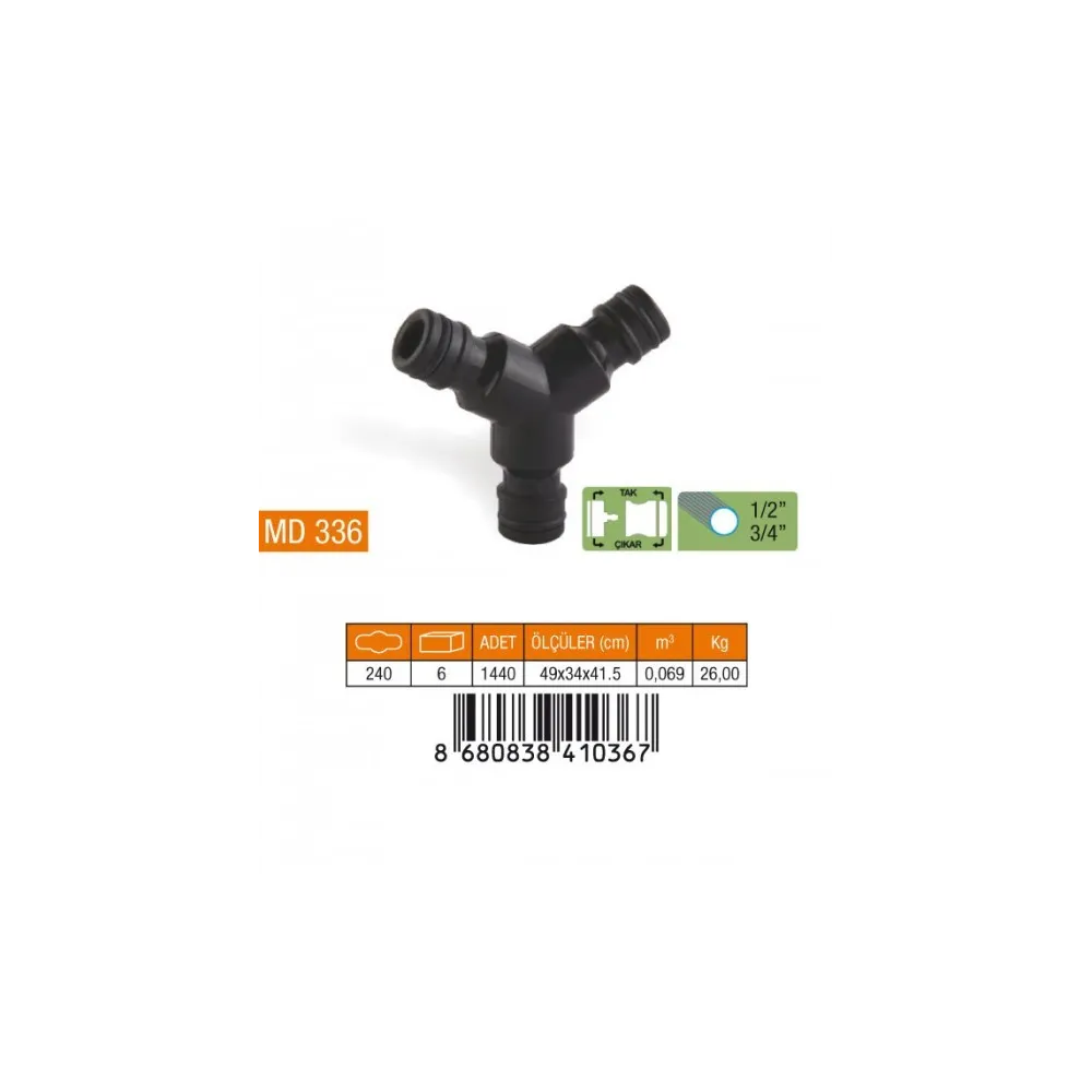 Conector rapid Y imbinare rapida a furtunului de gradina