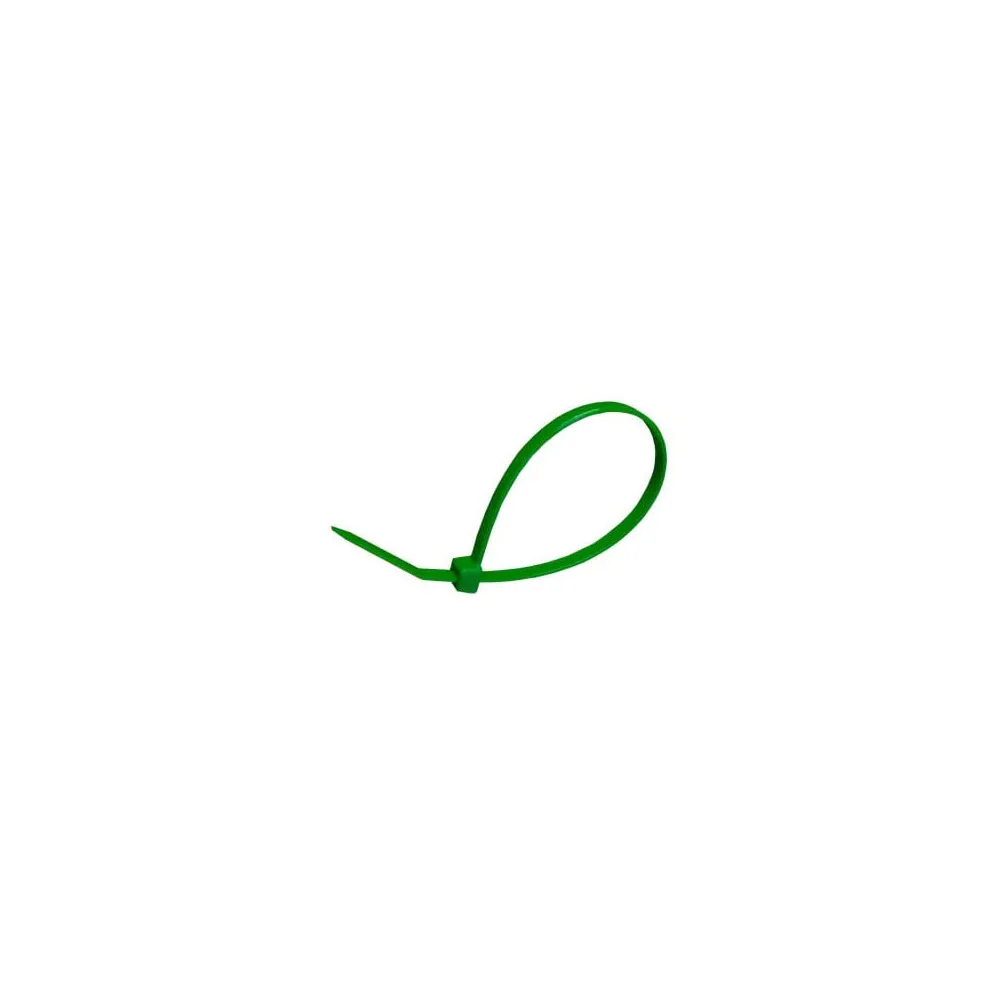 Set 100 coliere de plastic / soricei 100mm x 2.5mm, verde Agronomat